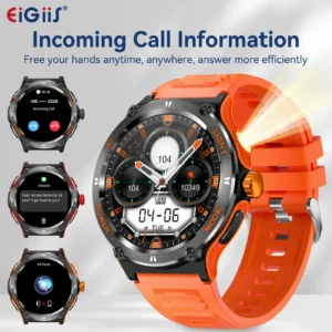 Smart Watch  Waterproof ,Men Sport With Compass And LED Flashlight , Bluetooth Call