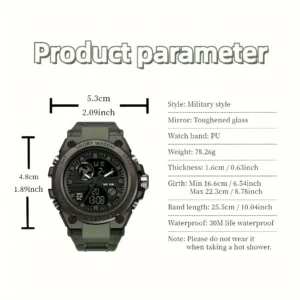 Outdoor LED Stopwatch Digital Electronic Wrist Watches for Men