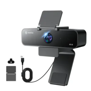 Webcam with Microphone Presenter Tracking Gesture Control 95°/78°/65° FOV Plug and Play PC Camera with Privacy Cover for Laptop
