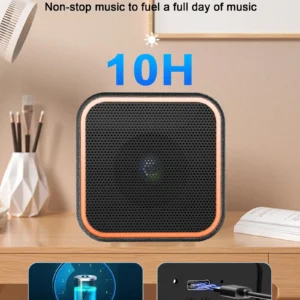 RGB Bluetooth Speaker Wireless Portable Mini Speakers 20M Range 10H Battery LED Light Effects Outdoor Travel Party Speaker.