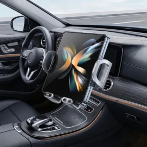 2025 New Style Folding Screen Car Phone Holder 15W Wireless Fast Charger Intelligent Automatic Clamping Vehicle Mount Auto Rotat