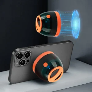 Magnetic Bluetooth Speaker Wireless Portable Mini Cell Phone Stand with Lanyard 5100mAh Battery Power with RGB Light for Hiking