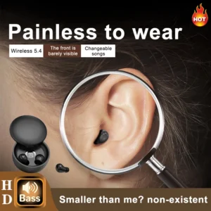 SK26 Bluetooth 5.4 Wireless Earphones Small Earbuds Sleeping Sport Invisible Headphones Bass Sound Quality Headset Sliding Cover
